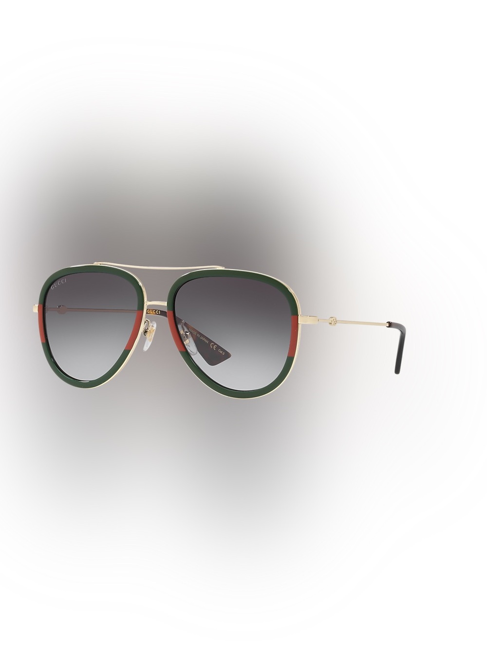 Gucci Aviator Sunglasses in Green and Red Trim - Picture 2 of 11